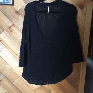 Free People black pullover sweater